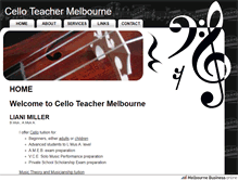 Tablet Screenshot of celloteachermelbourne.com.au